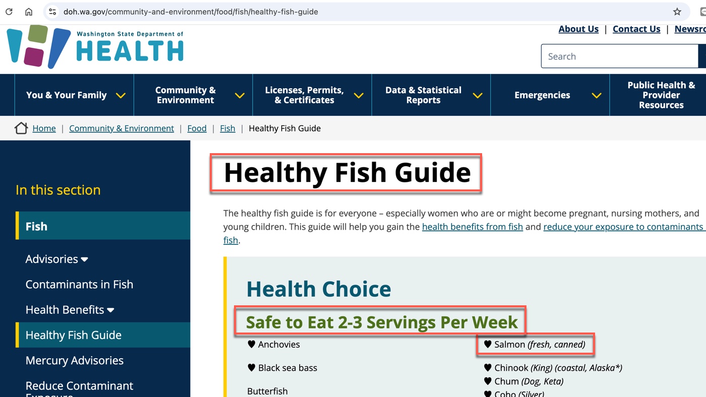 五、鮭魚含汞量高嗎？