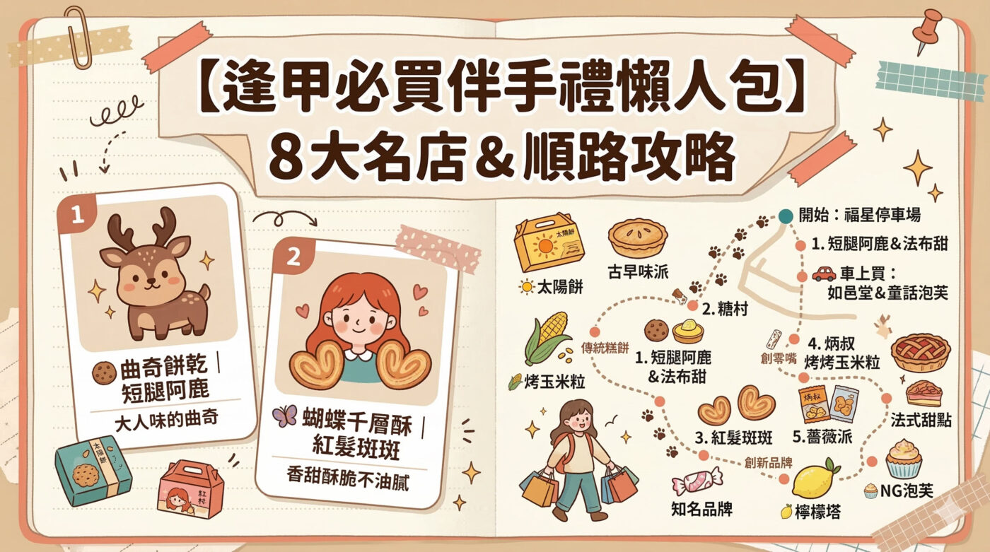 逢甲夜市必買：8家伴手禮名店推薦與路線攻略