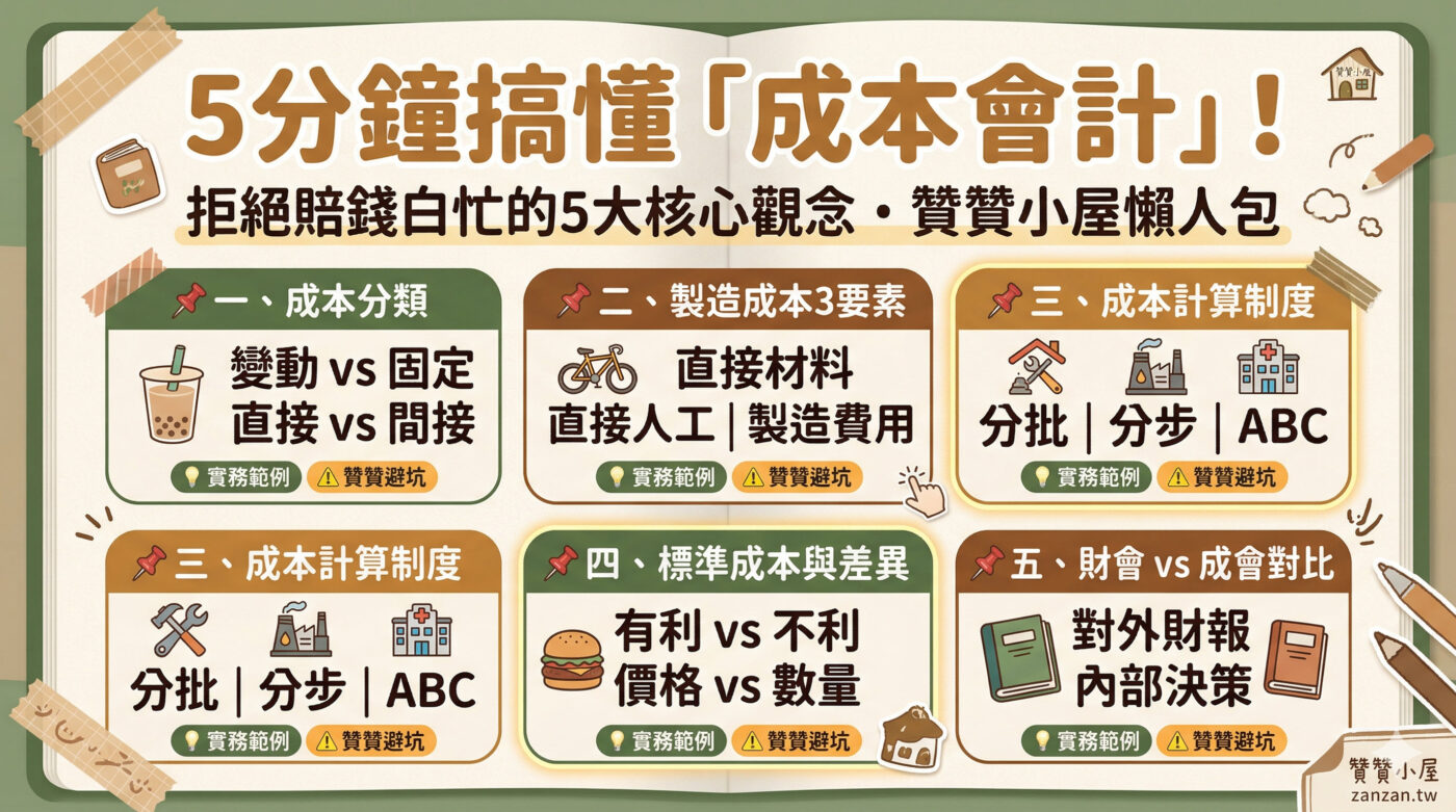 成本會計概念：5大核心搞懂成本會計是什麼？