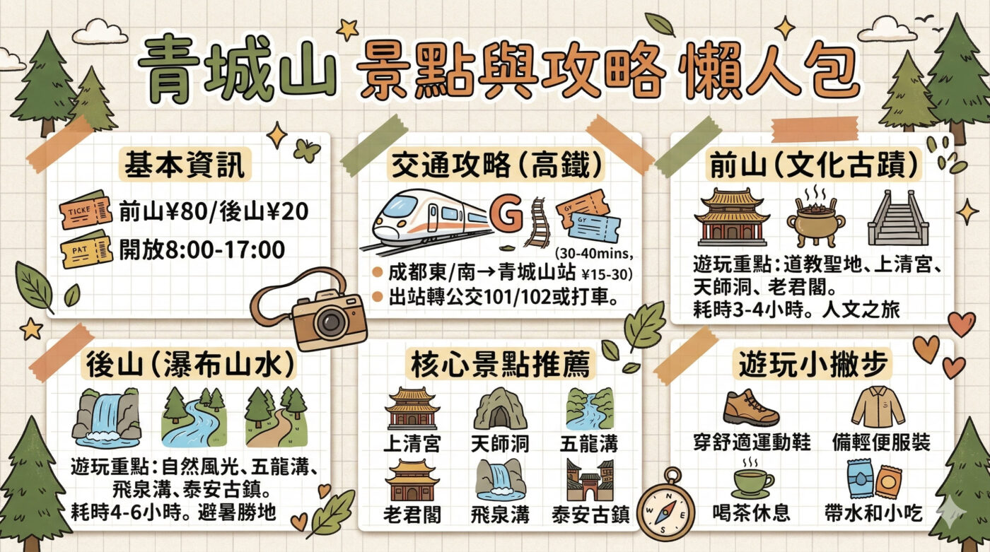 青城山景點：4大必看道教聖地與前山後山攻略