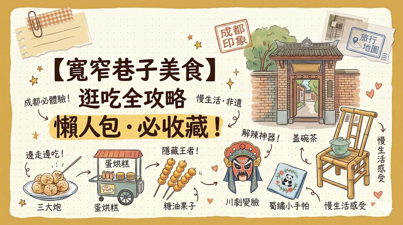 寬窄巷子美食：3條最有成都特色的老街體驗