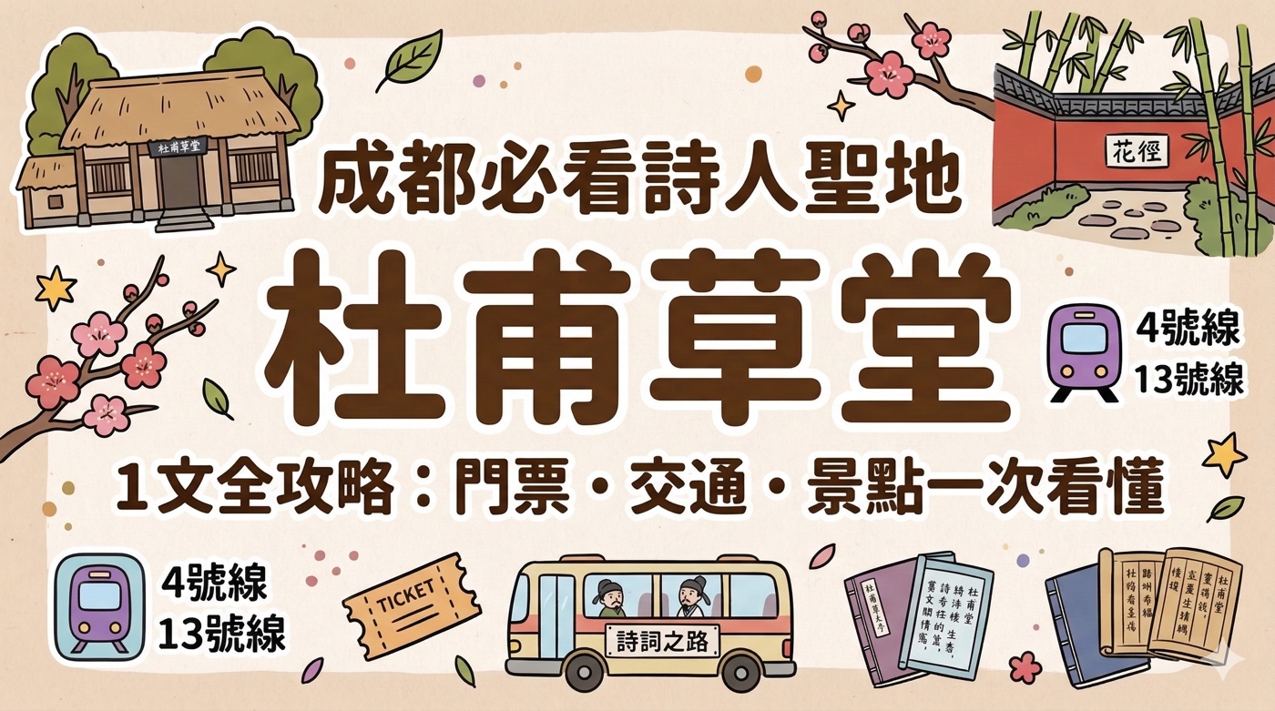 杜甫草堂介紹：交通門票到詩碑展覽1文全攻略