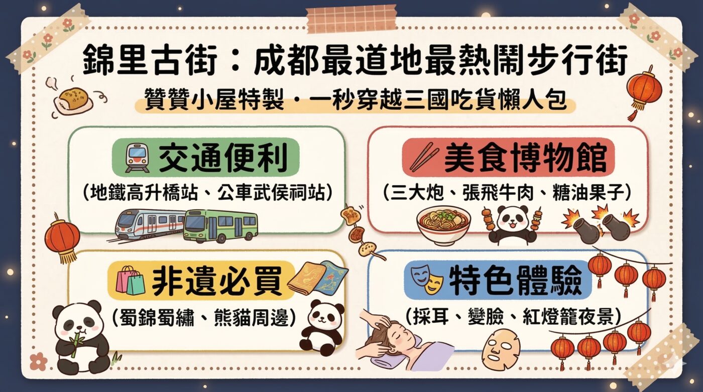 錦里古街：1條最四川成都最熱鬧道地的步行街