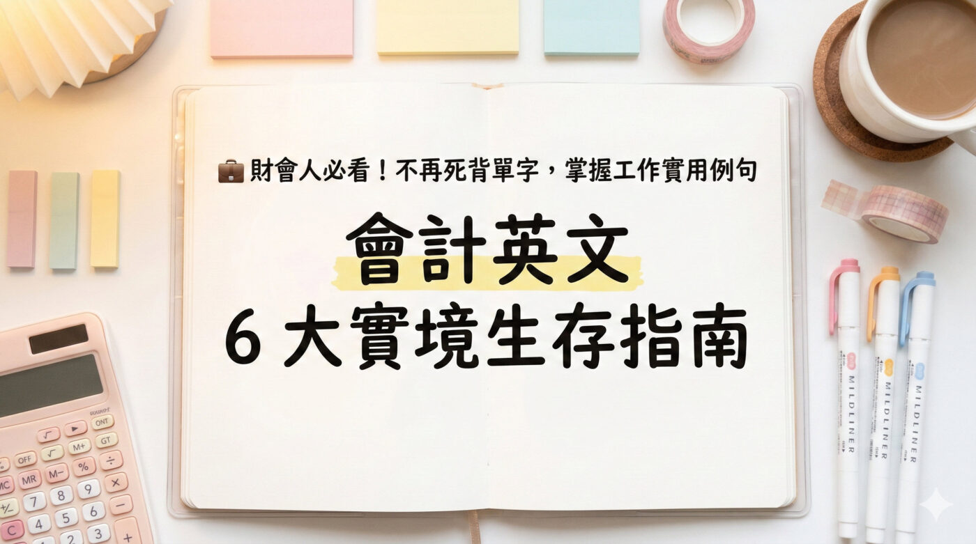 會計結帳英文:6大分類單字與職場工作例句
