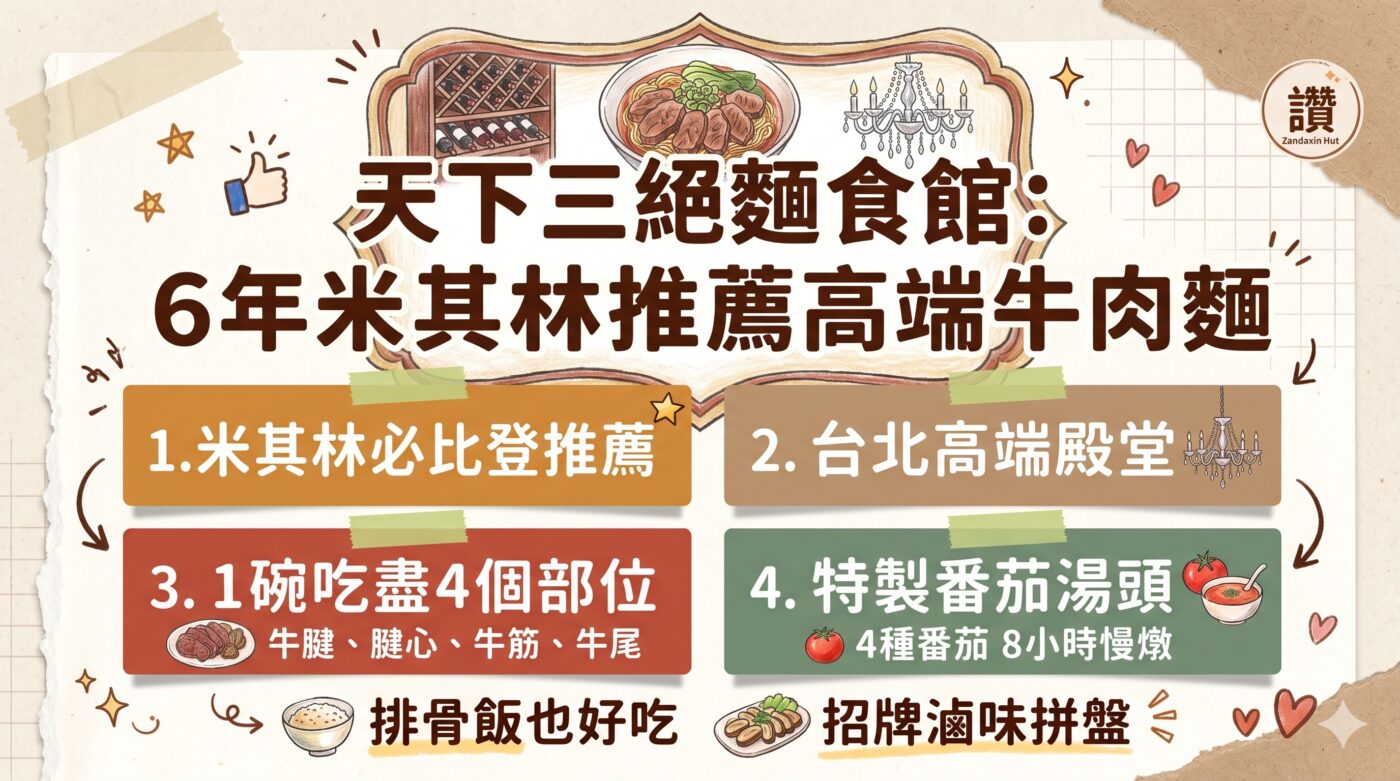 天下三絕麵食館：6年米其林必比登推薦牛肉麵