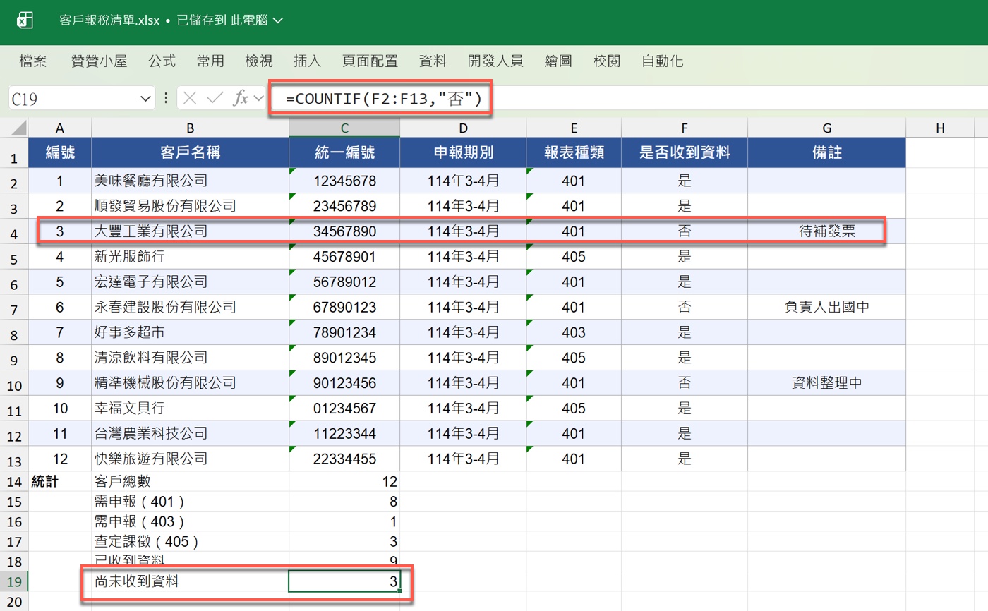 一、客戶報稅清單的操作情境1