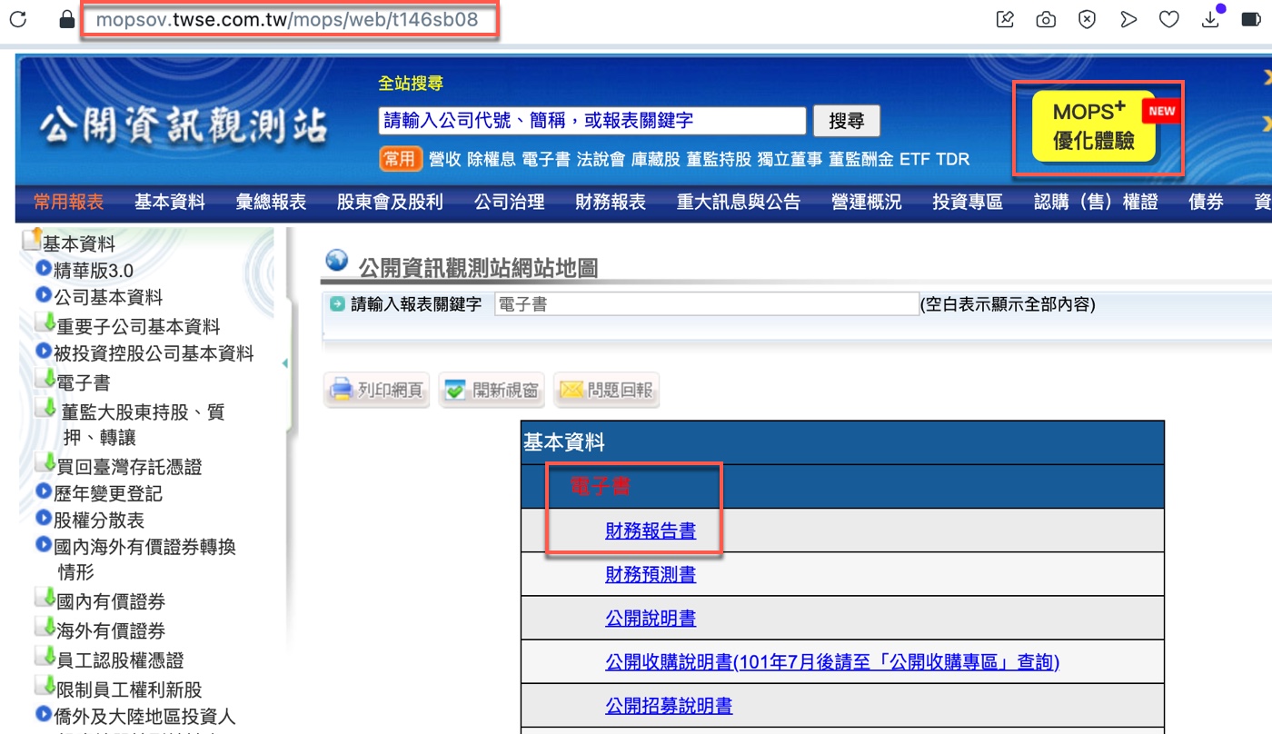 六、舊版網站地圖找到電子書入口
