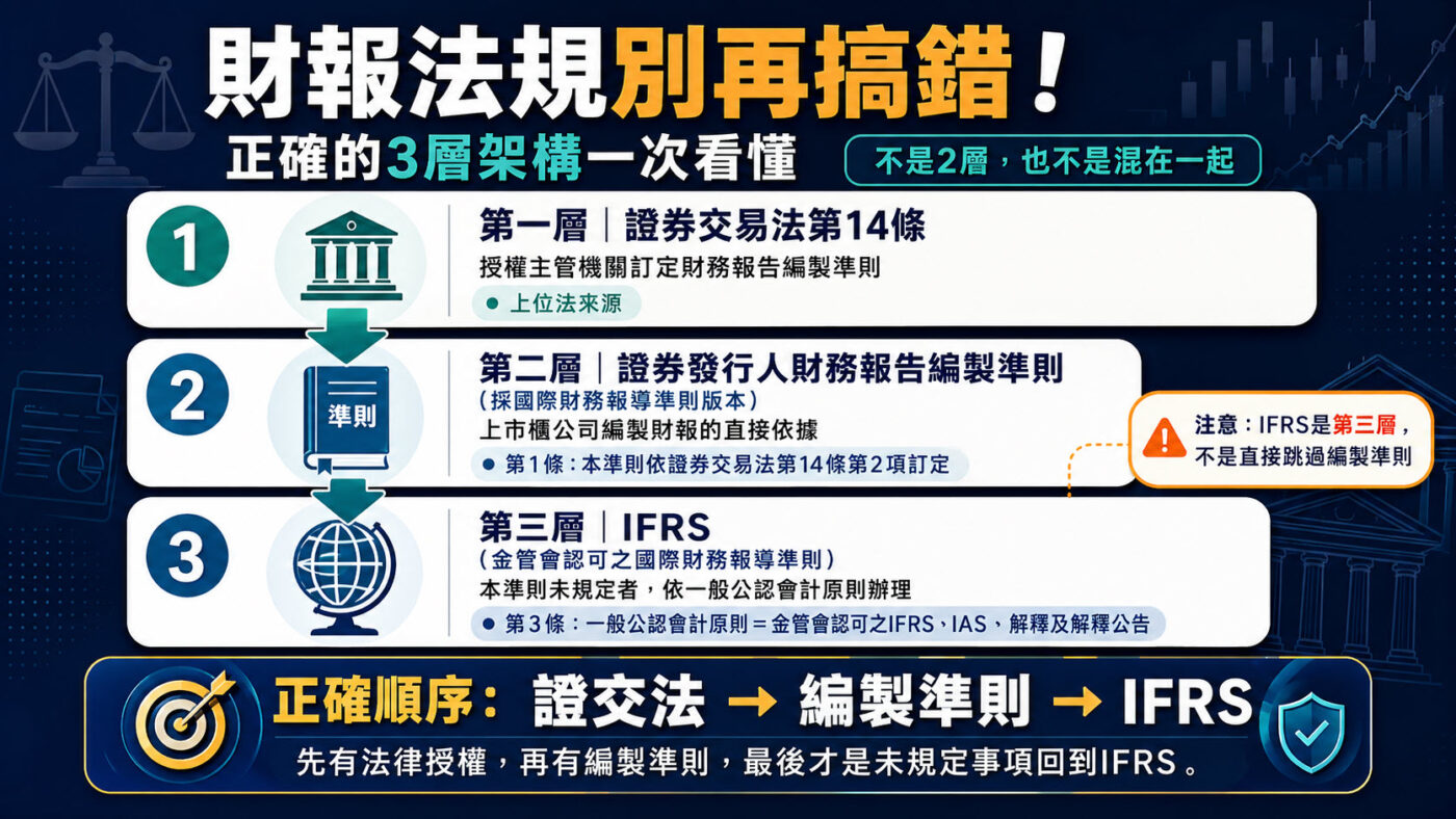 一、從證券交易法到編製準則的財報授權脈絡