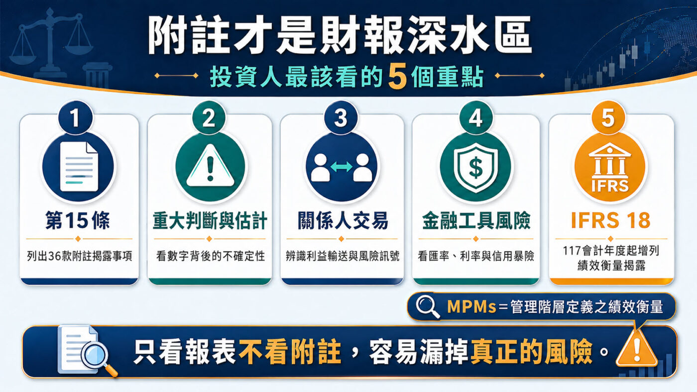 三、年度財務報告的完整架構與附註揭露