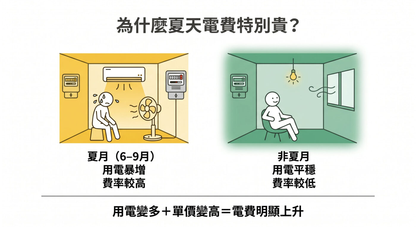 二、夏月費率：六到九月為什麼比較貴