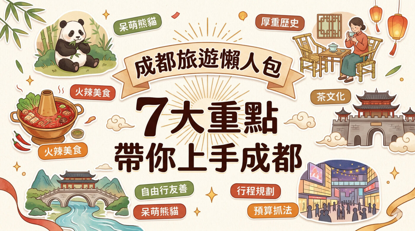 成都旅遊攻略：7大重點帶你上手成都怎麼玩