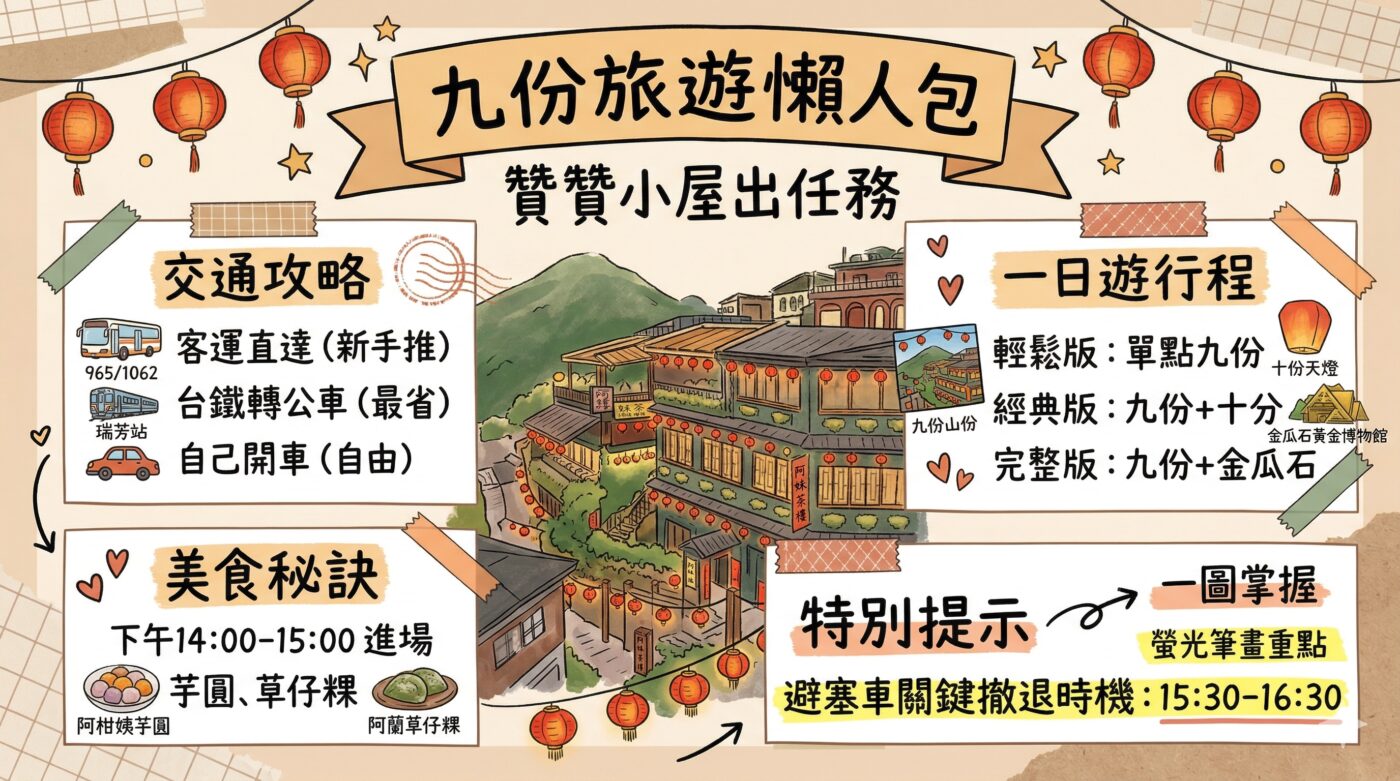 九份怎麼去？一日遊交通與2026老街行程規劃