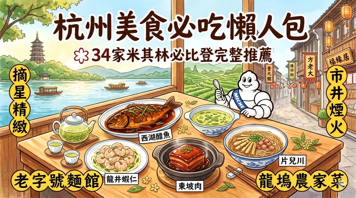 杭州美食必吃：34家米其林必比登的完整推薦1