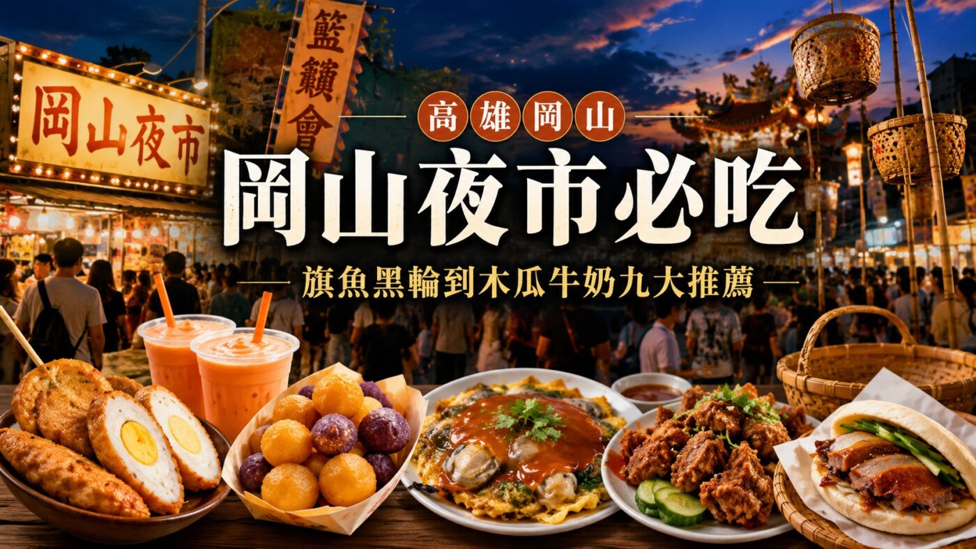 岡山夜市必吃:旗魚黑輪到木瓜牛奶九大推薦2