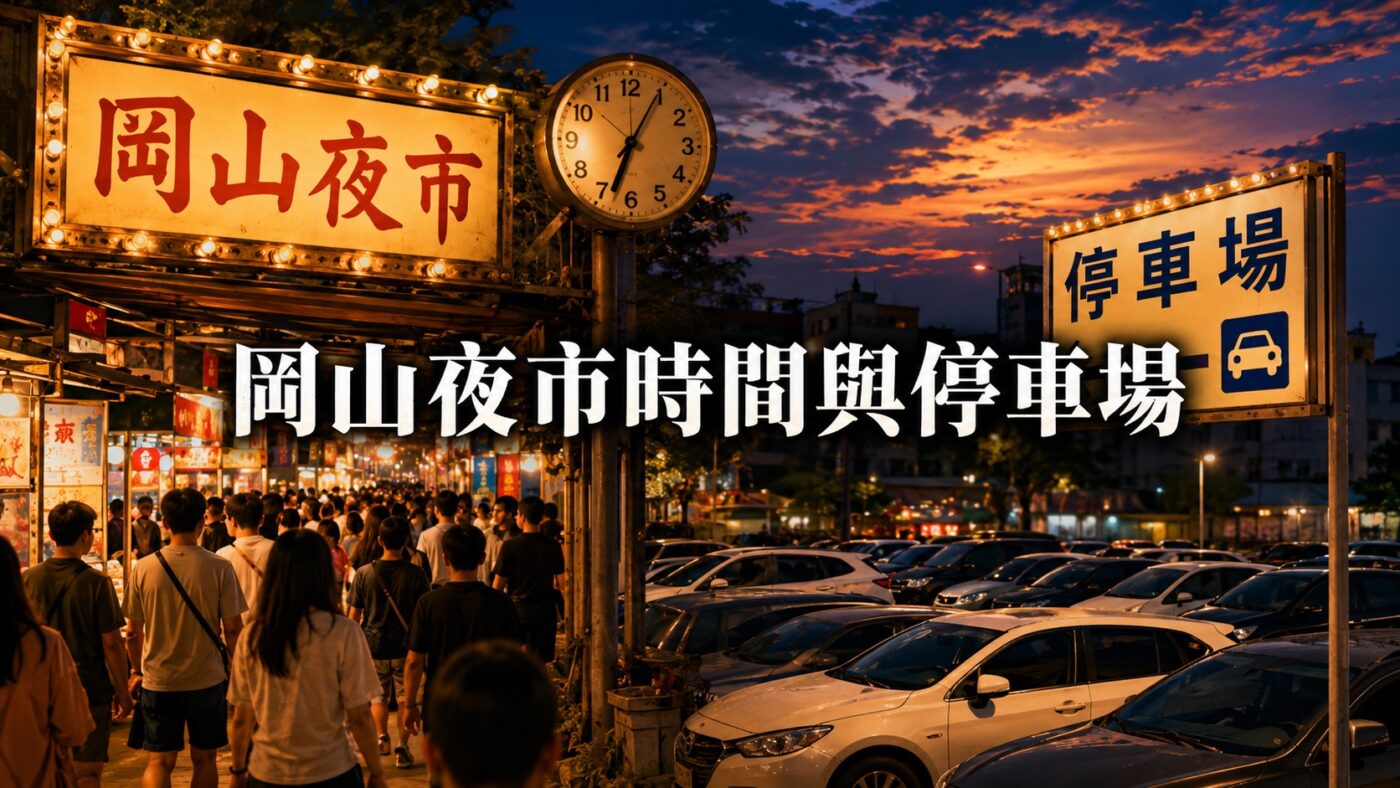 二、岡山夜市時間與停車場