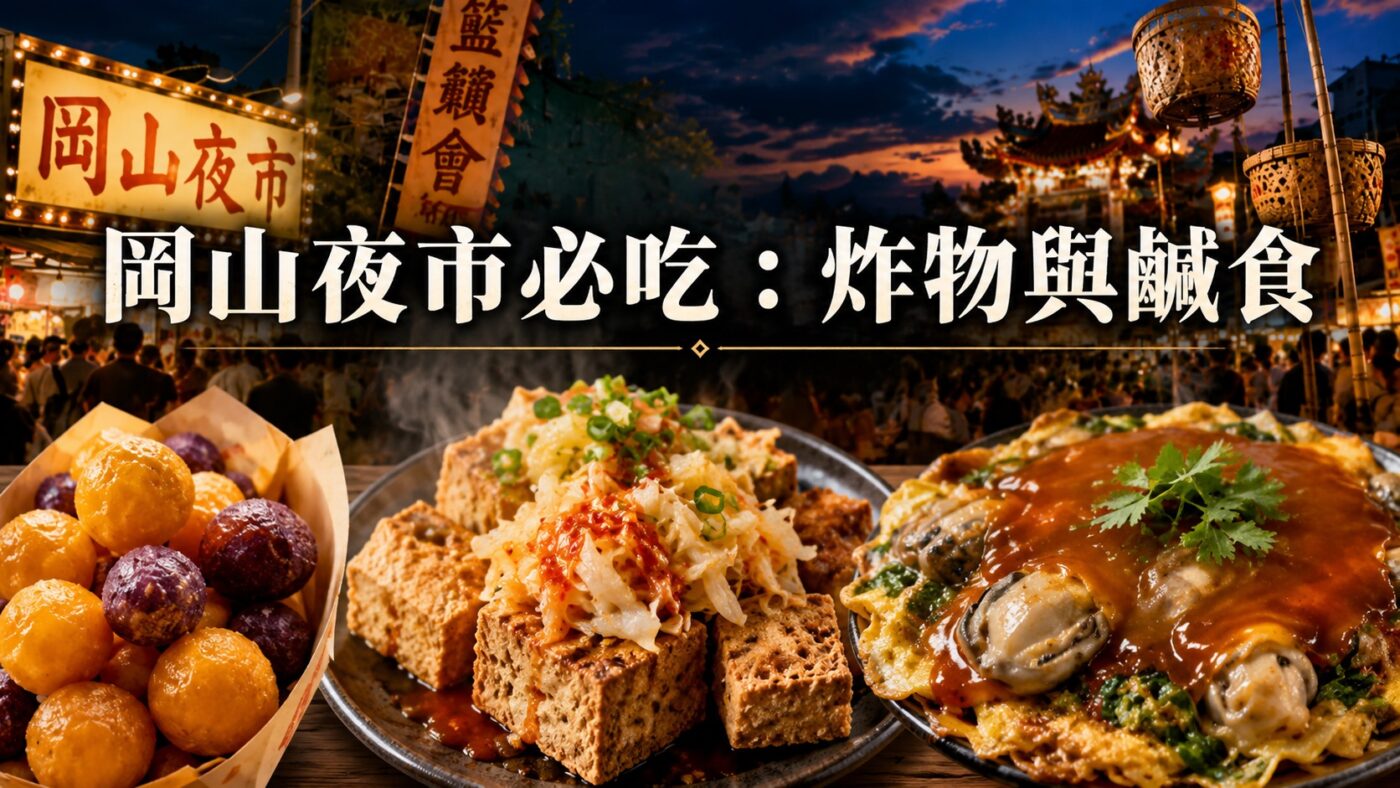 四、岡山夜市必吃:炸物與鹹食