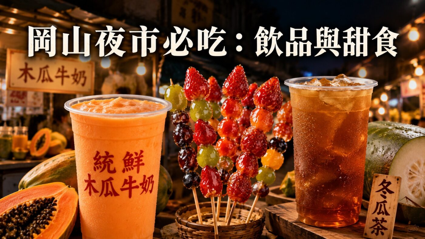 五、岡山夜市必吃:飲品與甜食