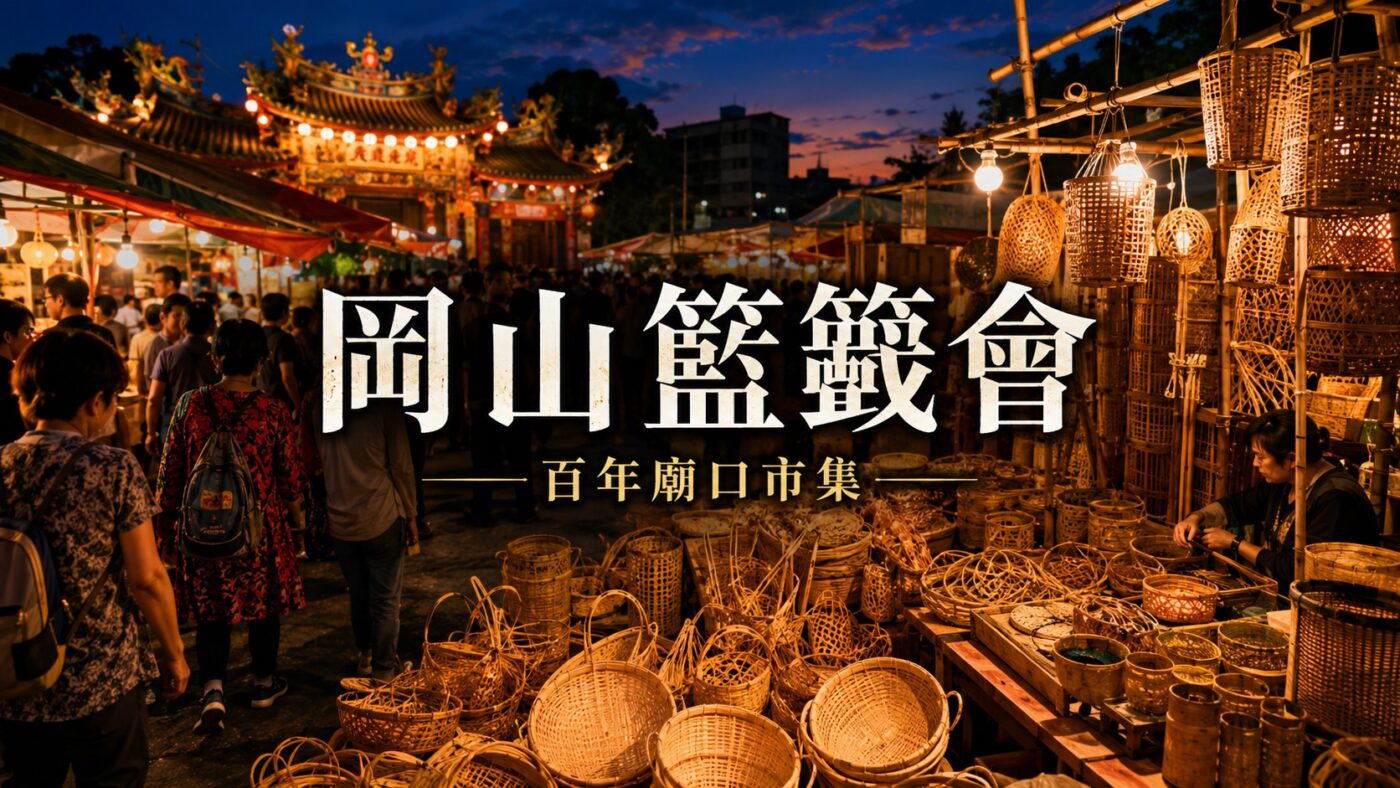 六、岡山籃籗會:全台唯一的百年廟口市集