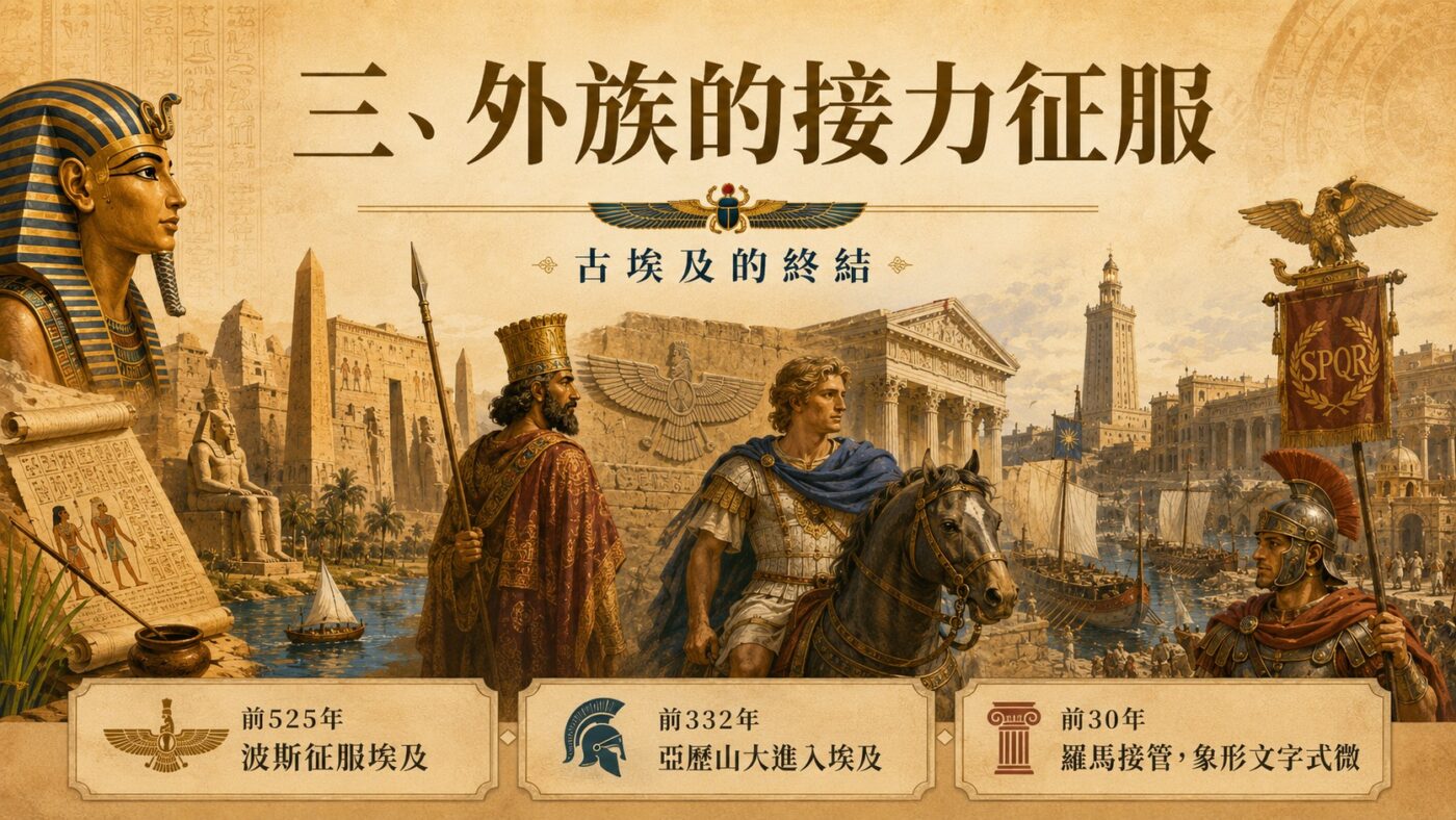 三、外族的接力征服：古埃及的終結
