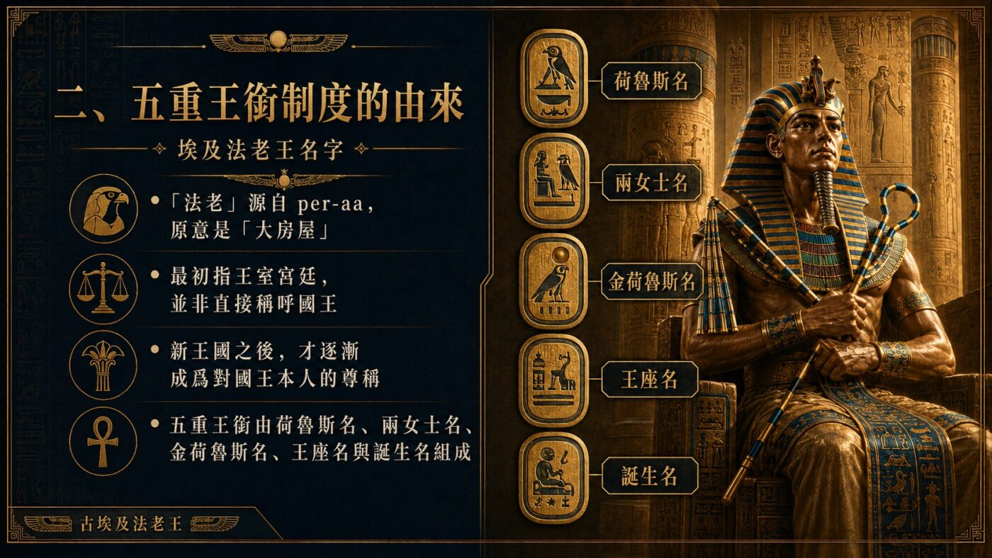二、埃及法老王名字:五重王銜制度的由來