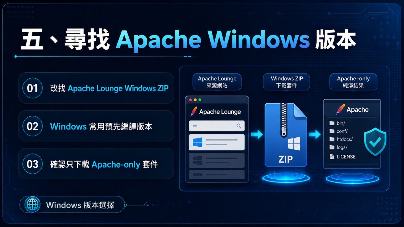尋找 Apache Windows 版本 3