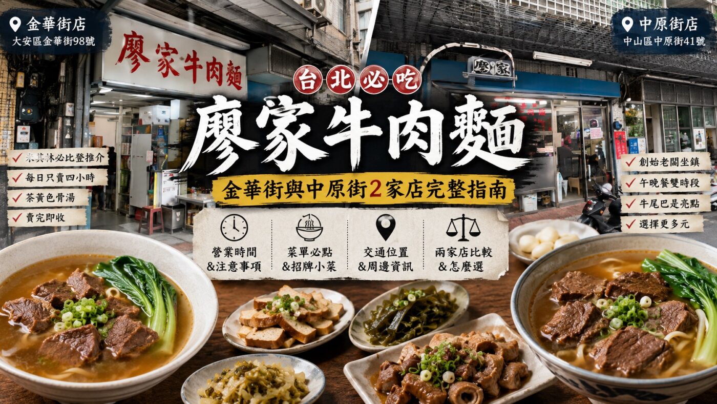 廖家牛肉麵:金華街與中原街 2 家店的完整指南