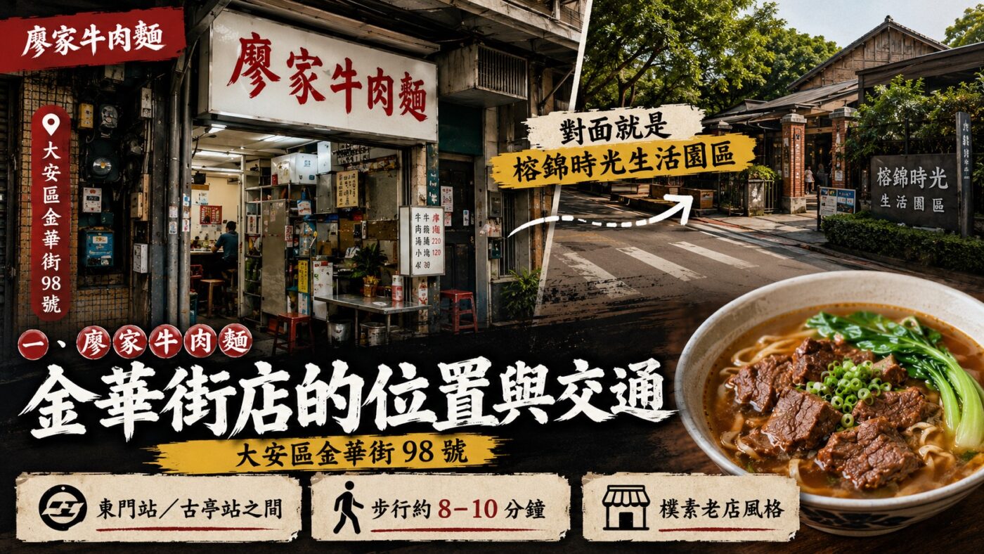 一、廖家牛肉麵金華街的位置與交通