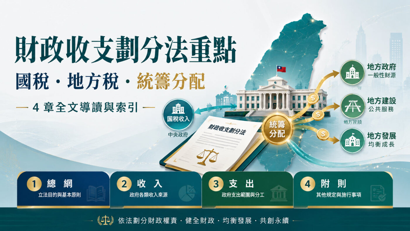 財政收支劃分法重點:4 章全文導讀與索引