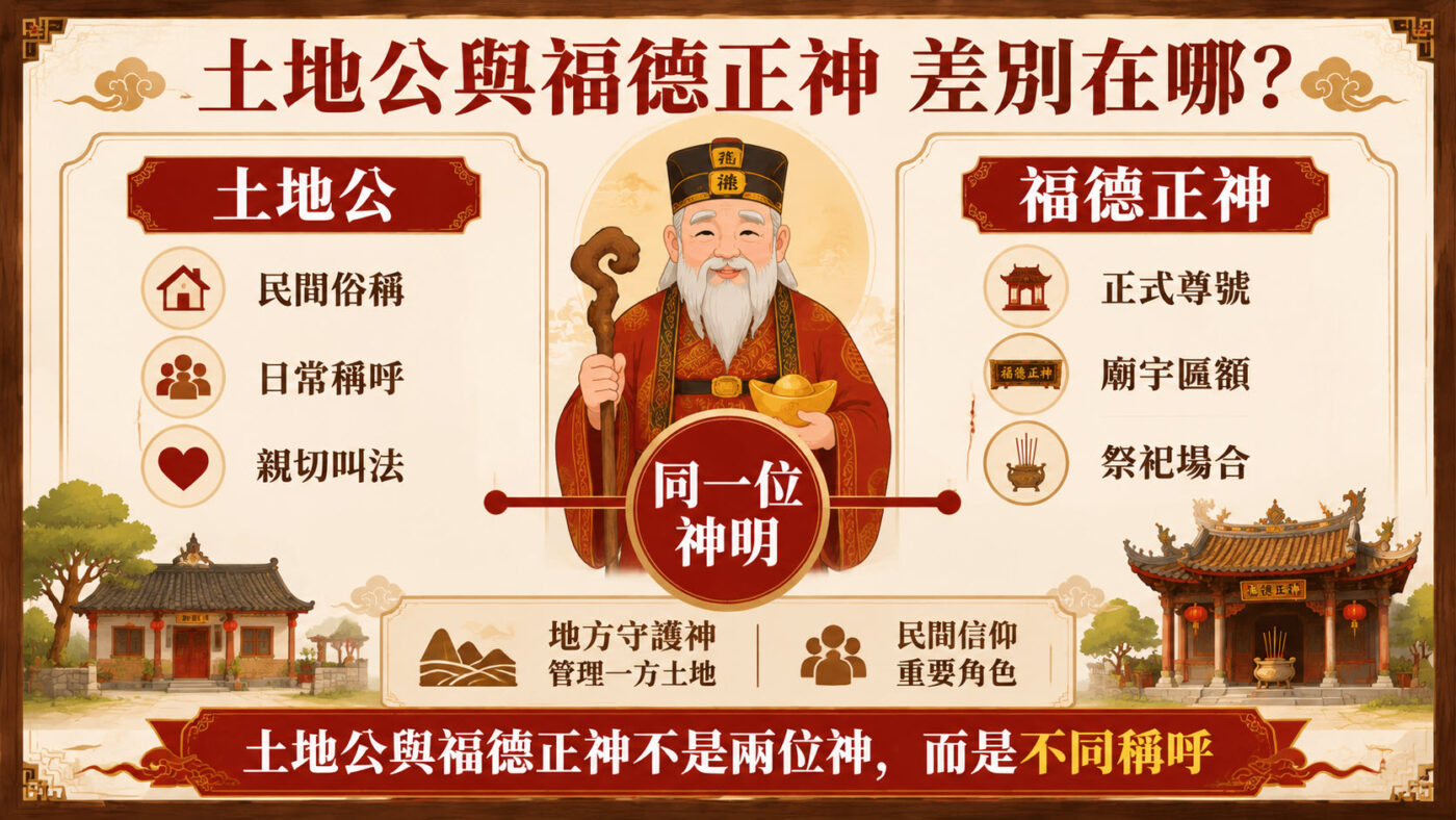 六、土地公與福德正神差別在哪