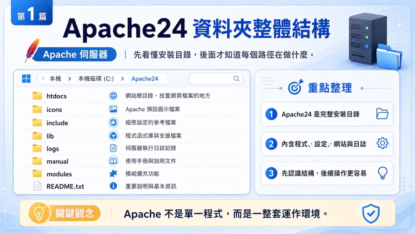 一、Apache24 資料夾整體結構 2