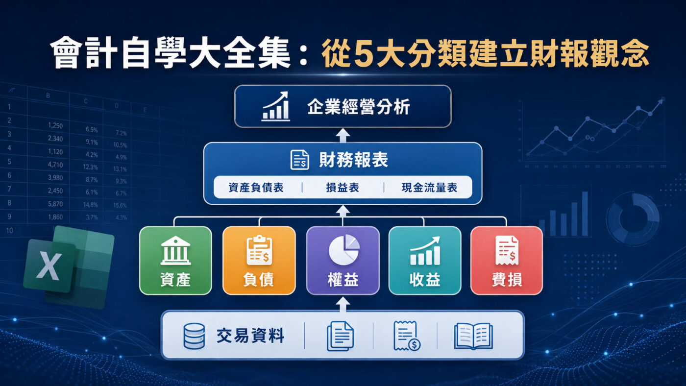 會計自學大全集:從5大分類建立財報觀念,完整掌握會計實務