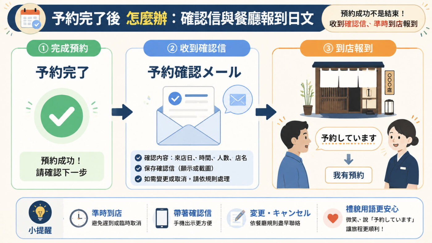 七、已經預約日文:予約完了與確認信怎麼看 4