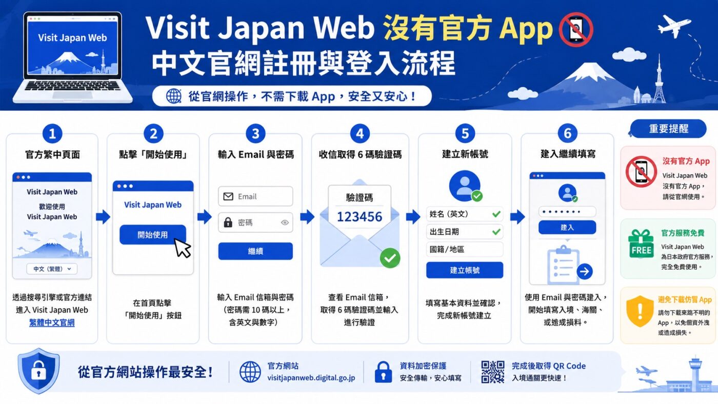 Visit Japan Web App 下載:沒有官方 App,如何註冊登入 3