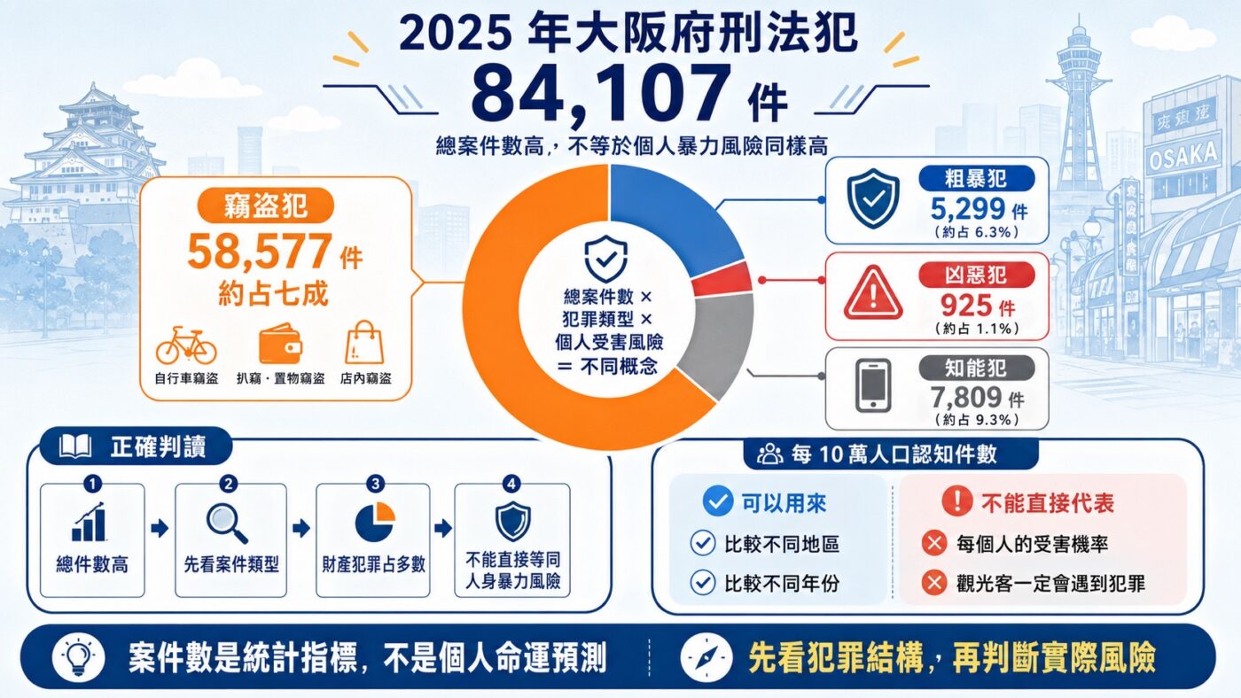 大阪治安好嗎:整體犯罪數據怎麼看