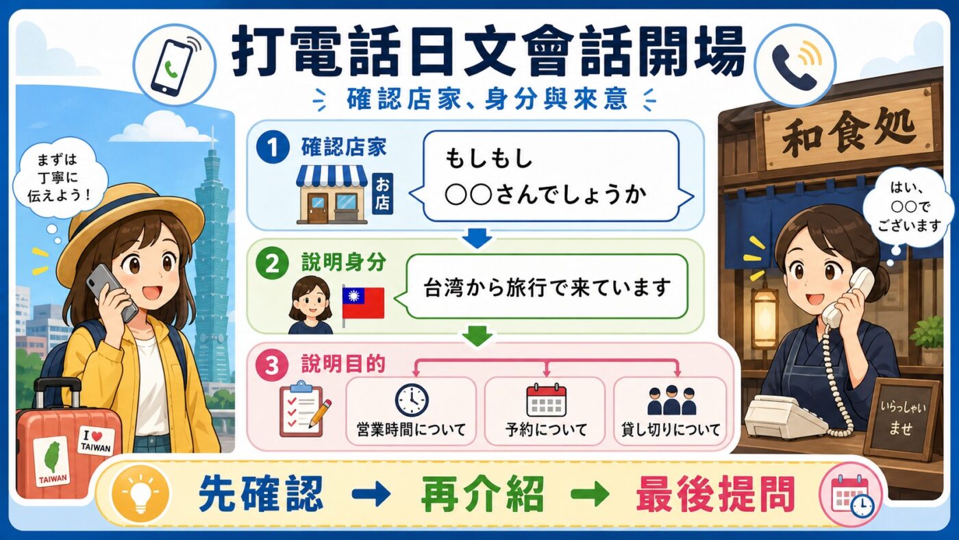 二、打電話日文會話怎麼開始