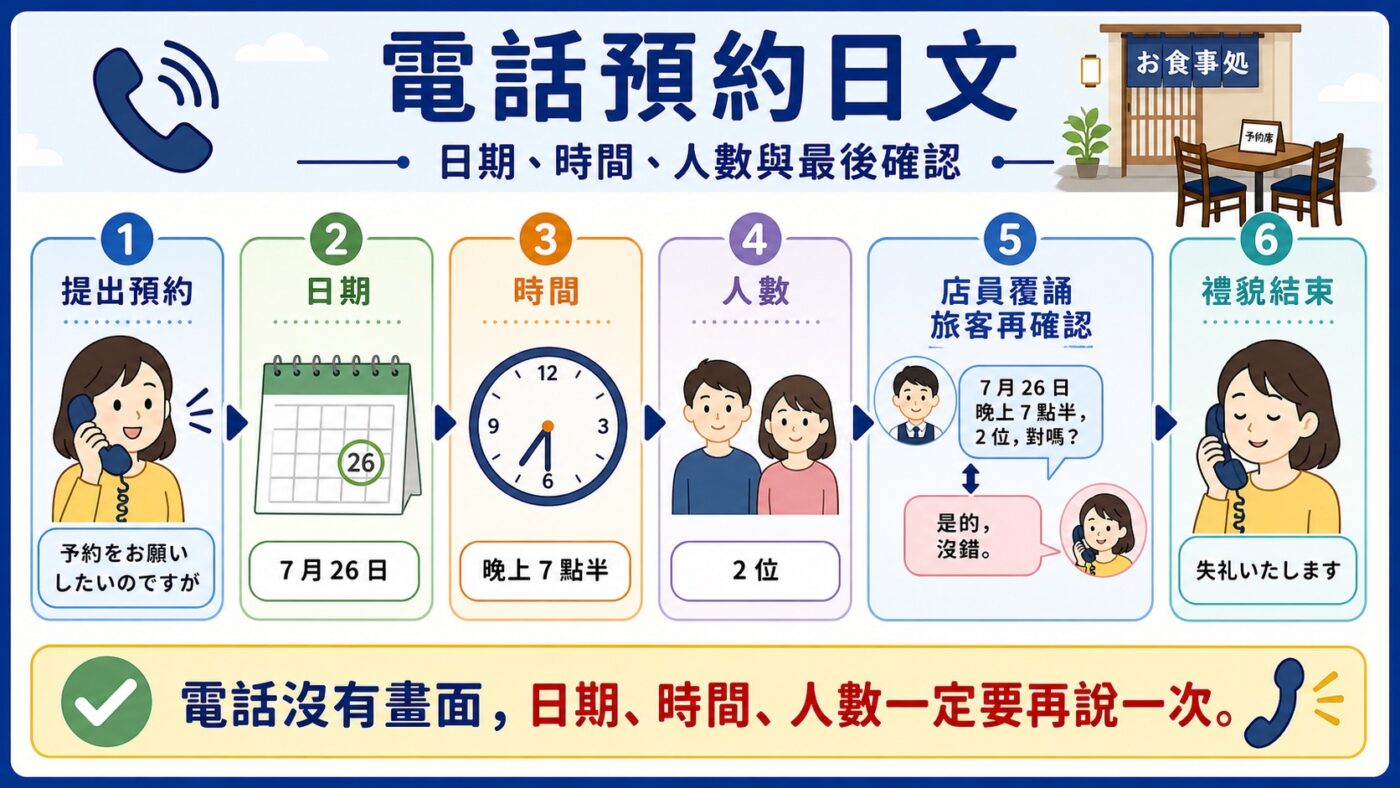 四、餐廳預約日文怎麼銜接