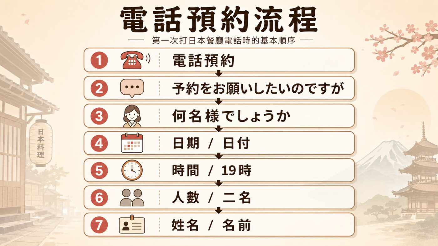 三、電話預約日文對話