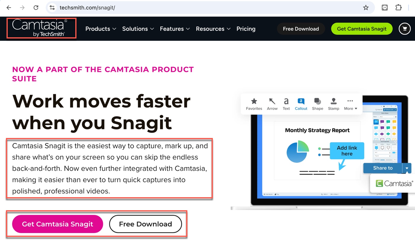 Snagit 把截圖變成完整工作流程