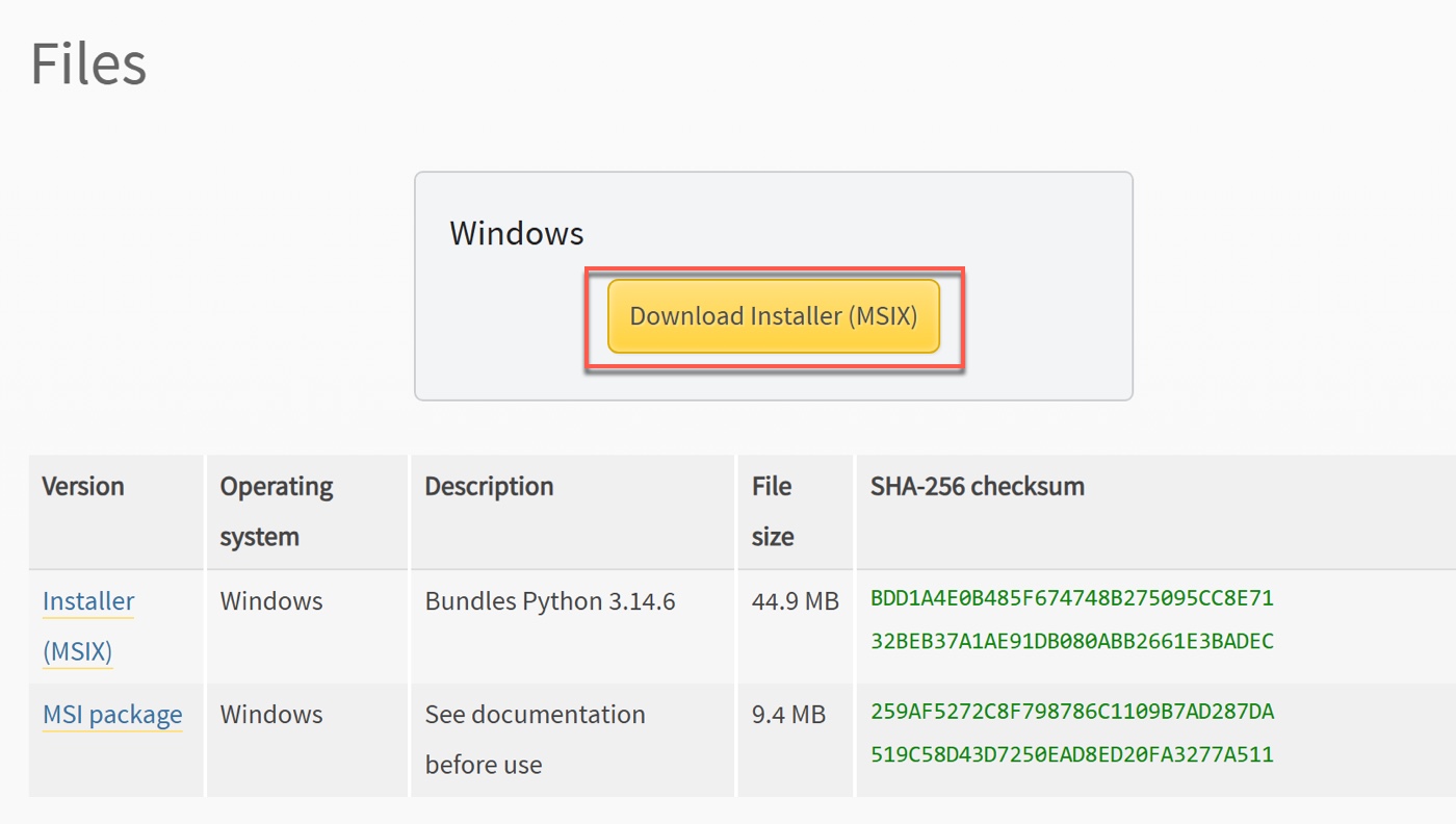 二、Windows 下載 Python Install Manager 2