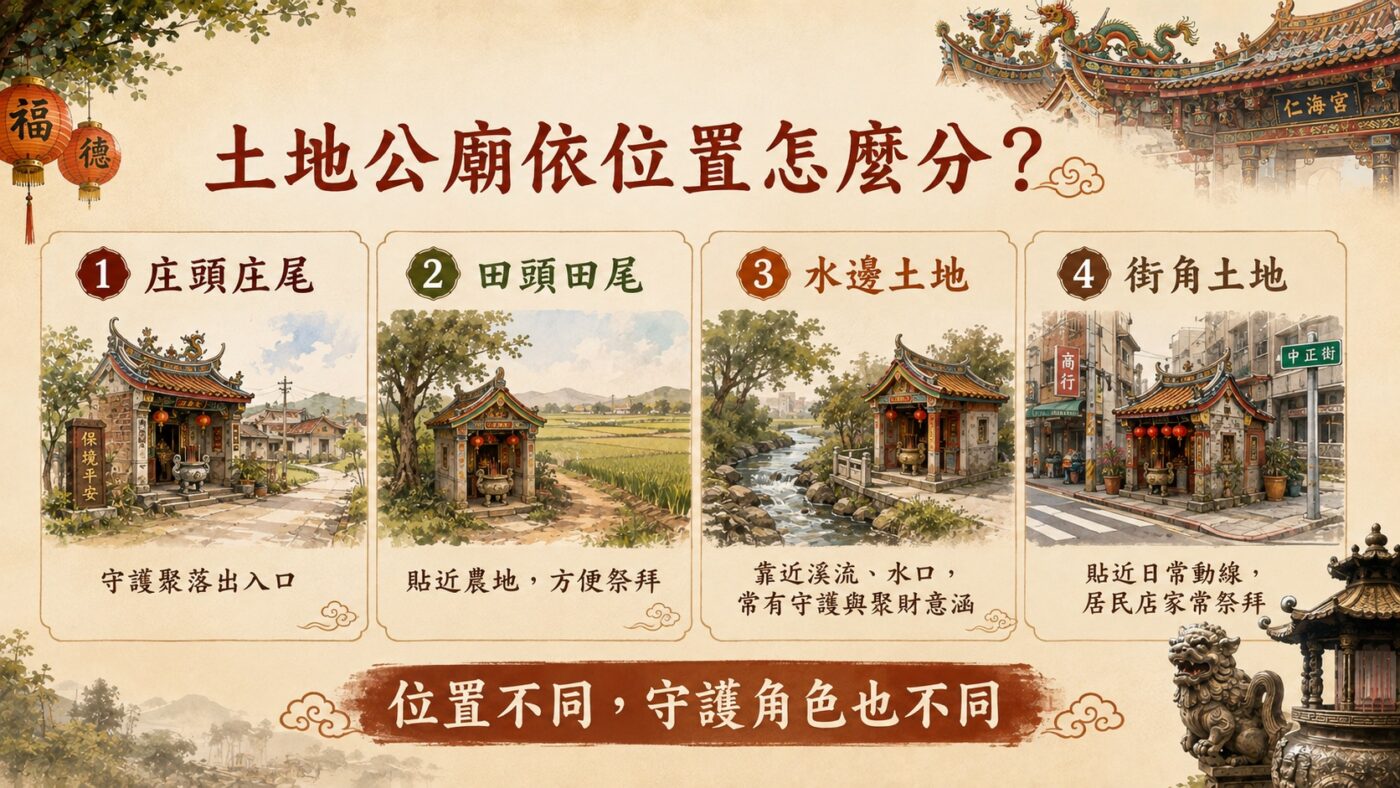 三、土地公廟依聚落位置怎麼分類