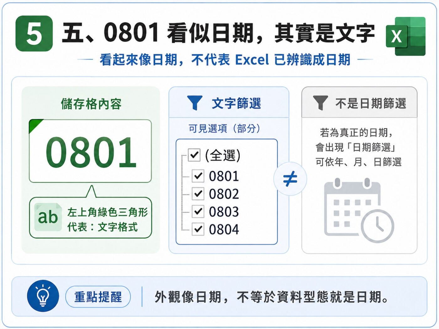 五、0801 看似日期,其實仍是文字 9