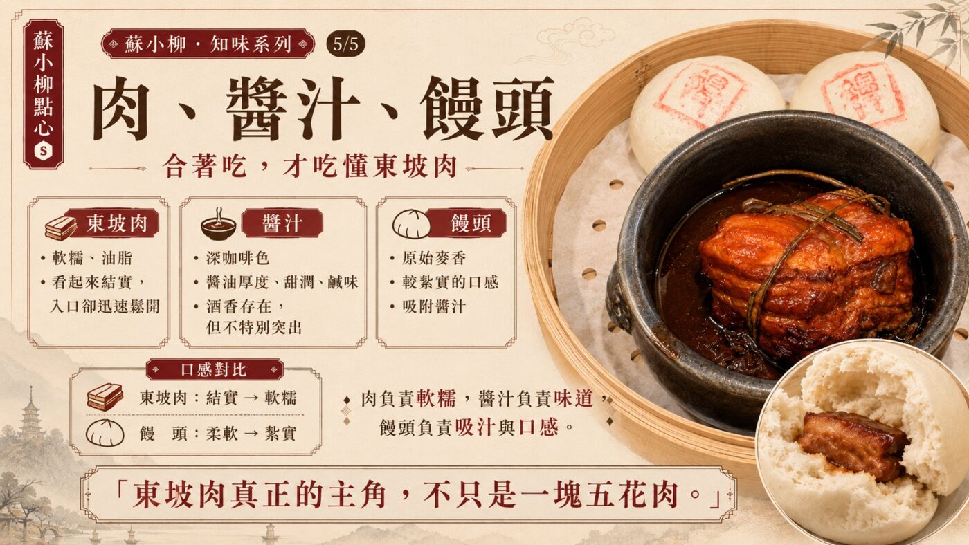 六、蘇州蘇小柳實吃:黑壇稻香東坡肉配酒釀饅頭 9