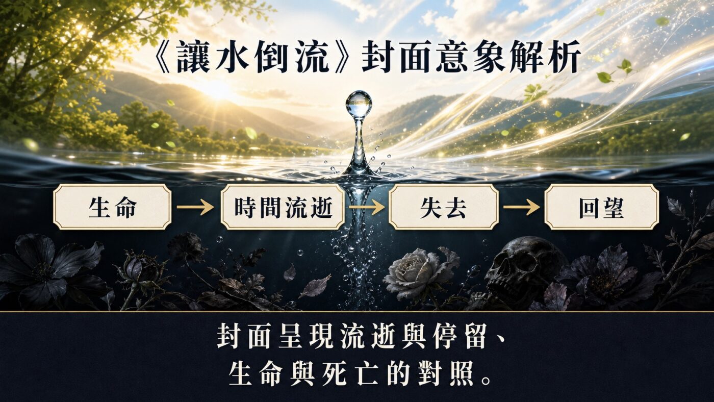 從封面設計理解讓水倒流:倒流的眼淚與生死意象重點整理