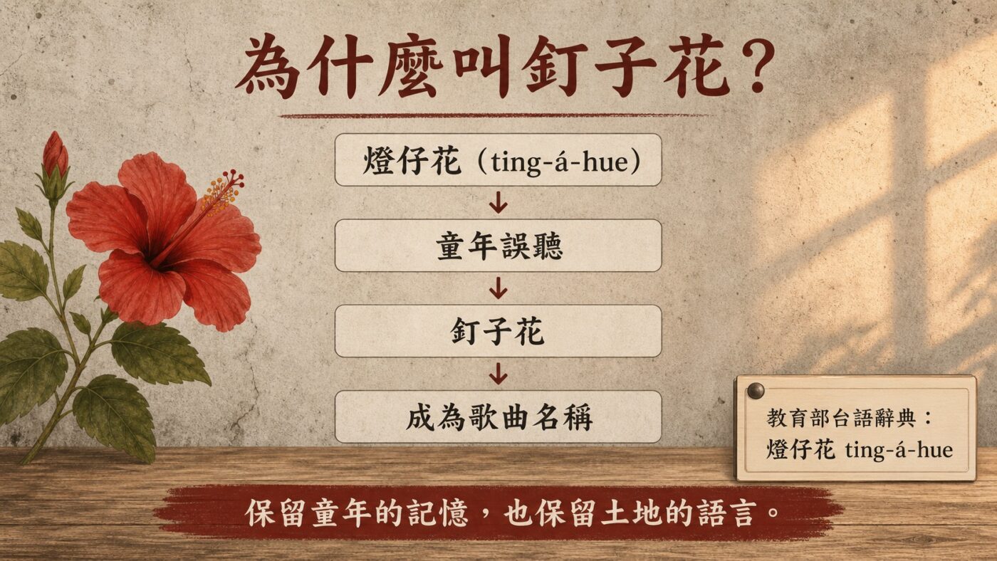 釘子花歌詞裡的身世:從「燈仔花」聽錯開始 重點整理