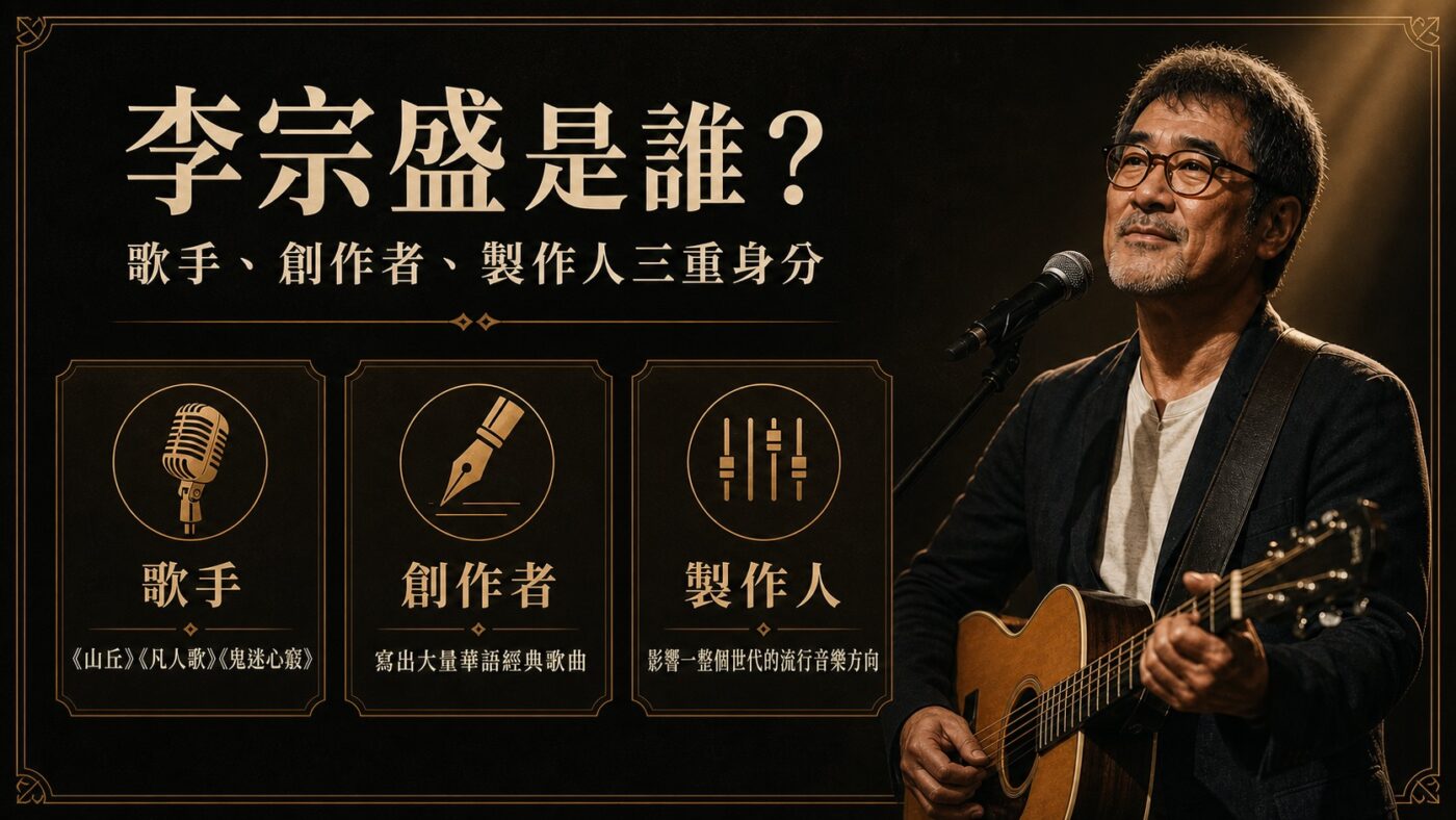一、李宗盛是誰？為什麼專輯不多，經典作品卻這麼多 9
