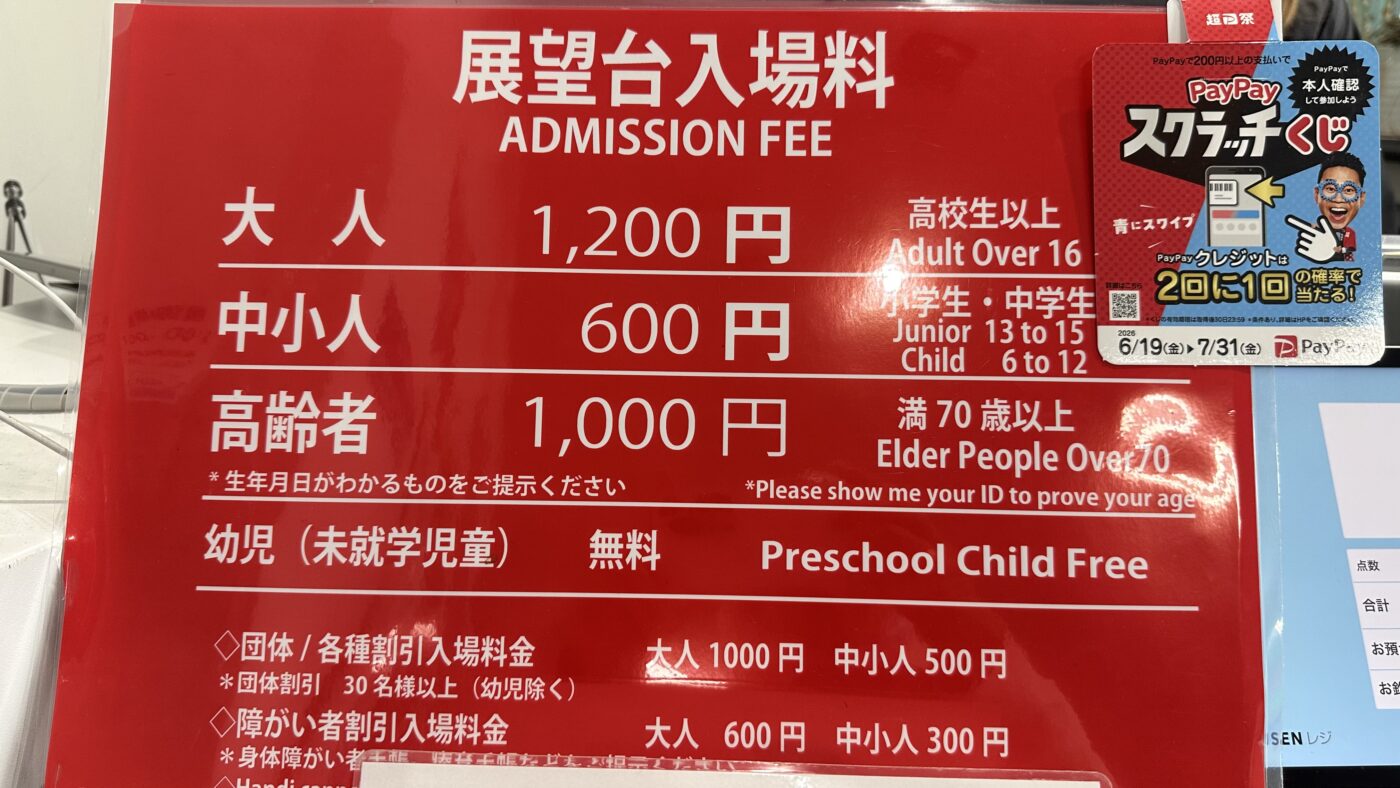 二、咲洲宇宙塔展望台門票、營業時間與周遊卡 2