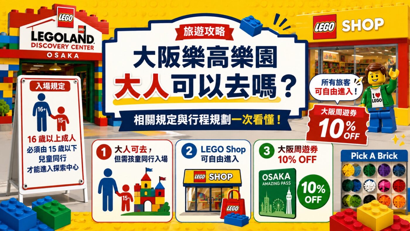 大阪樂高樂園大人可以去嗎?相關規定與行程規劃