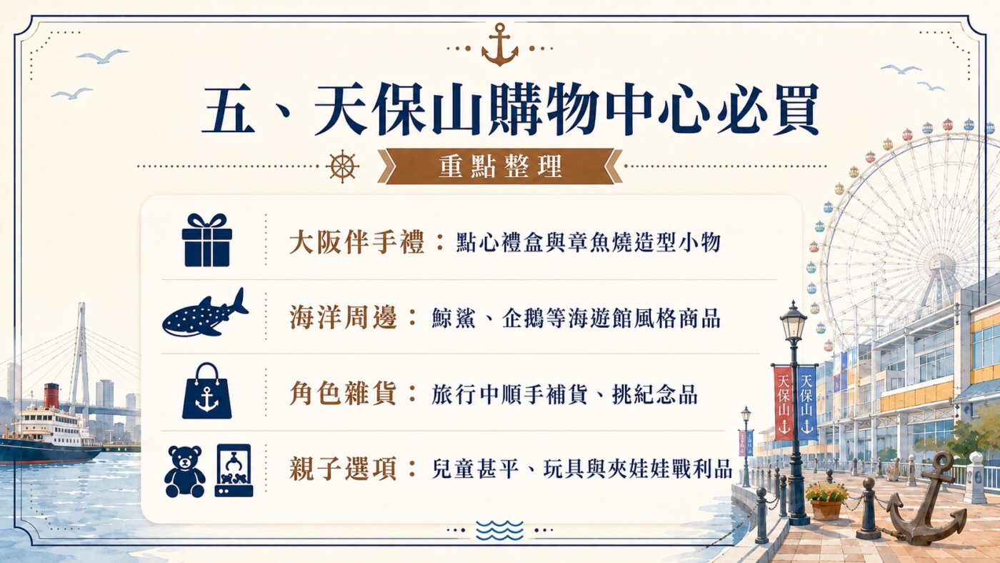 五、天保山購物中心必買9