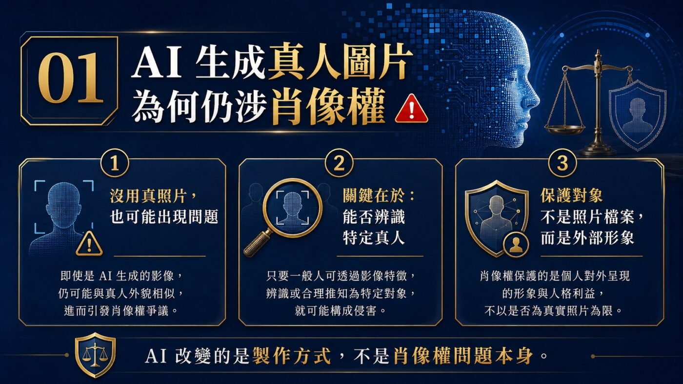 一、AI 生成真人圖片為何仍涉肖像權 9