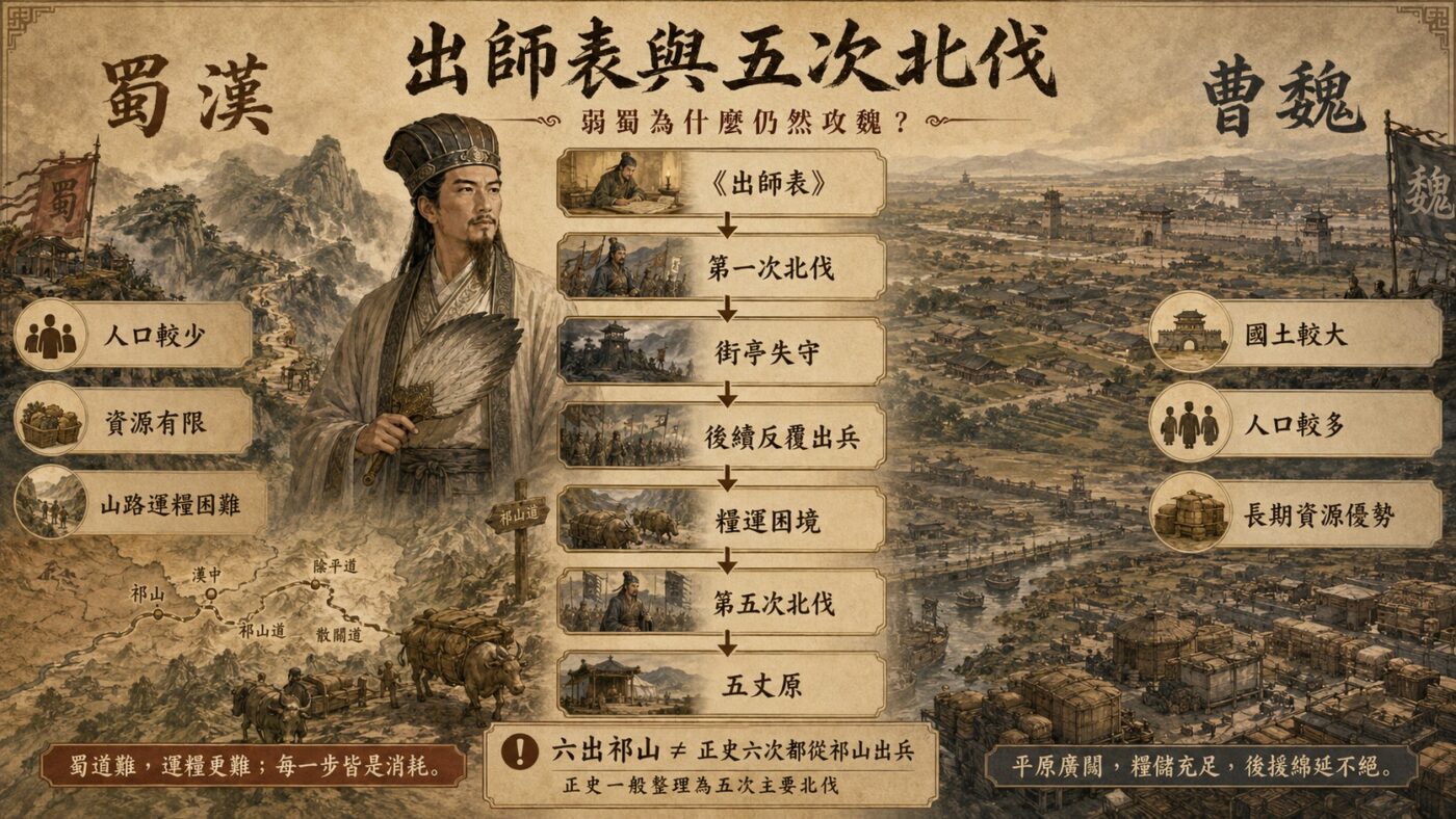 出師表與五次北伐：為什麼弱蜀仍然攻魏